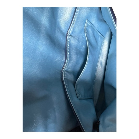 Coach Midnight Blue Leather Clutch with Brass Details - Picture 3 of 4